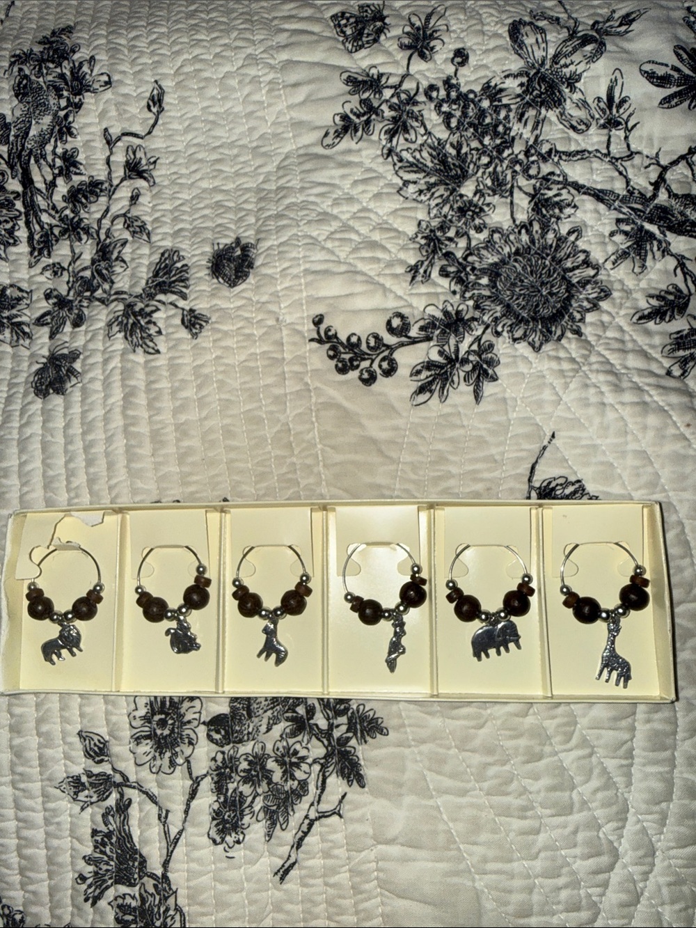 Pier 1 imports Wine Charms set of 6 animals jungle safari